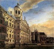 Amsterdam, Dam Square with the Town Hall and the Nieuwe Kerk